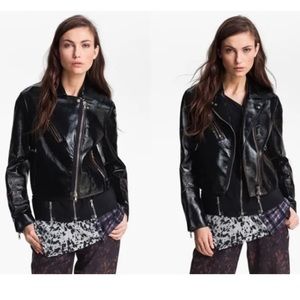 3.1 Phillip Lim Loel Trompe l’oeil Layered Motorcycle Biker Leather Jacket